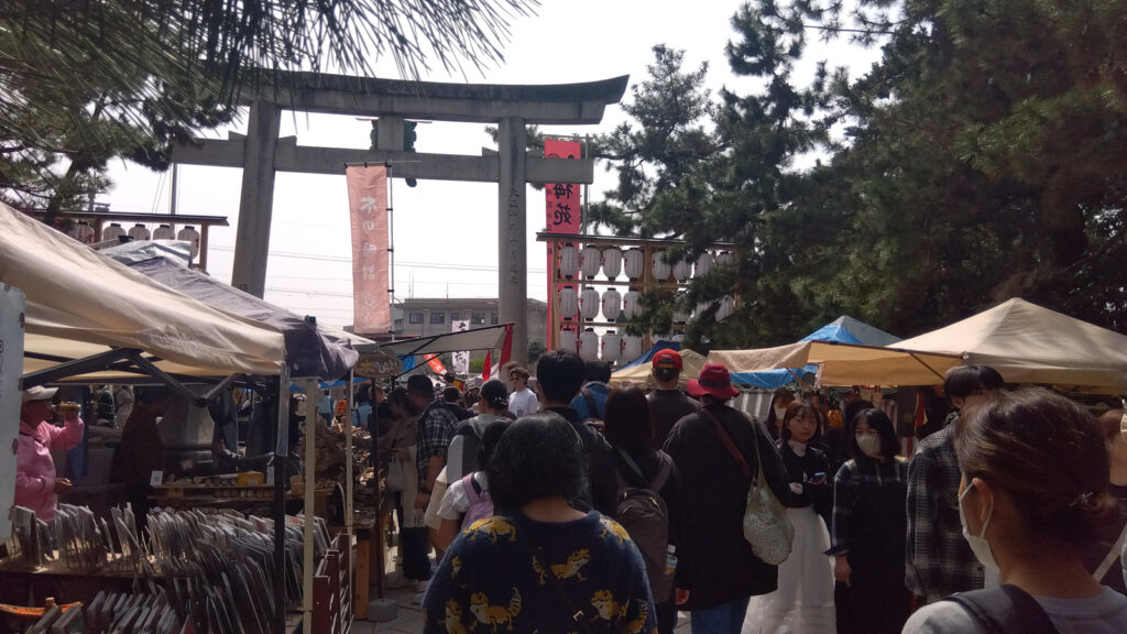 天神さんの縁日に売店を出店
